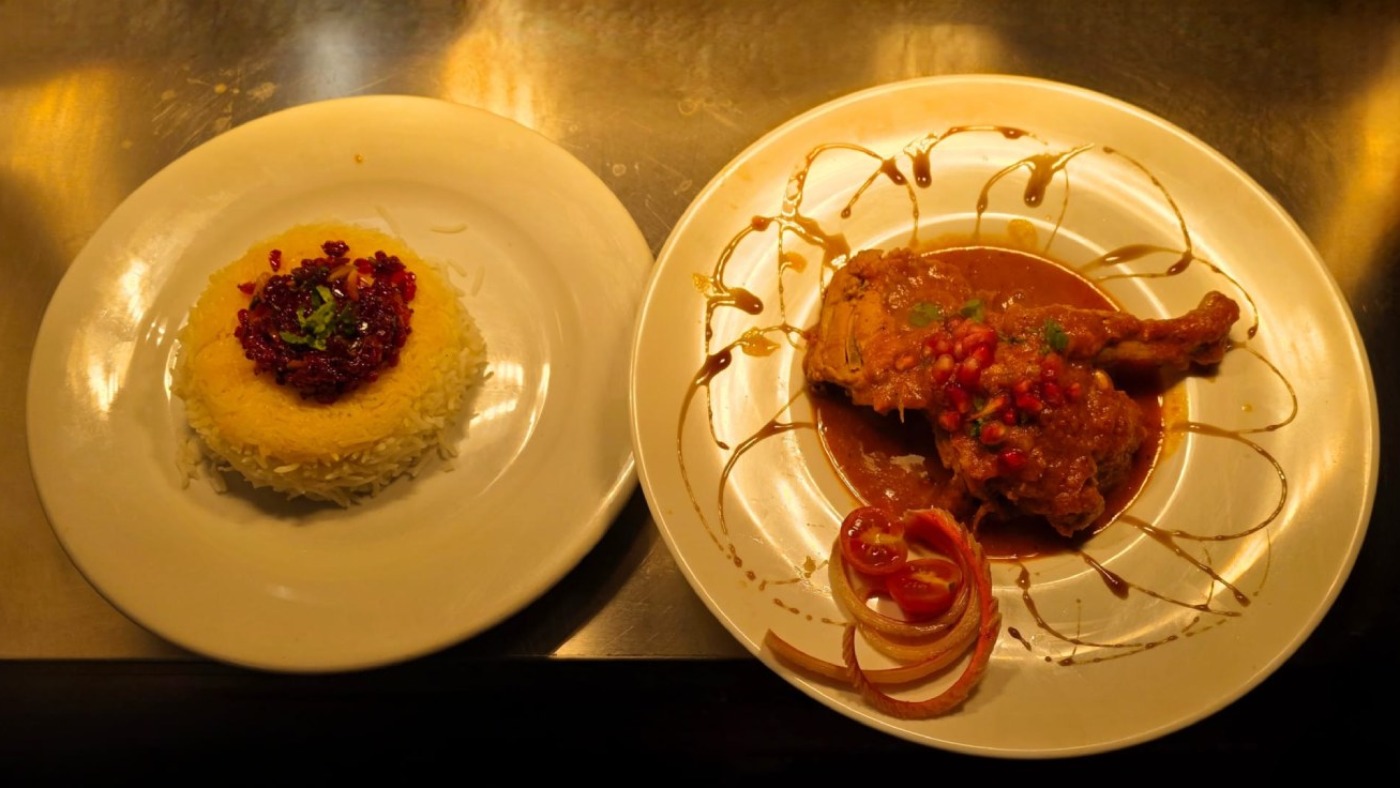 Ziba Restaurant’s zereshk polo ba morgh in Dunfermline.